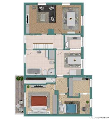 Grundriss Skizze Obergeschoss