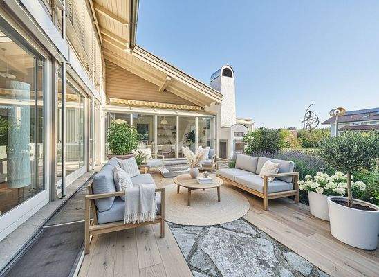 Visualisierte Gestaltungsidee der Terrasse