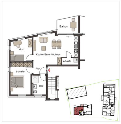 Wohnung Nr 12 Grundriss
