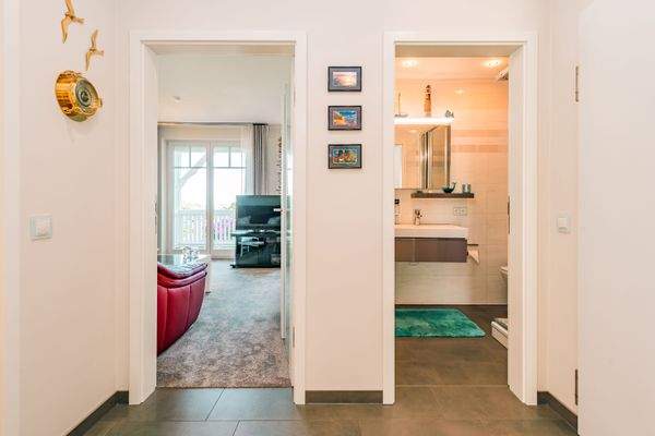 Der Blick in das exklusive Badezimmer