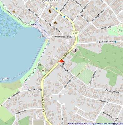 Lage im Ostseebad Binz