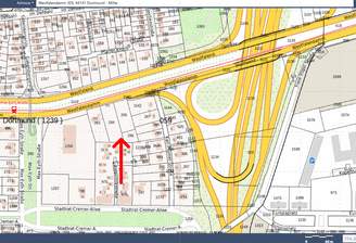 Straßenkarte mit Flurtücken 
