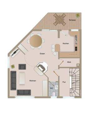 Erdgeschoss linke Haushälfte