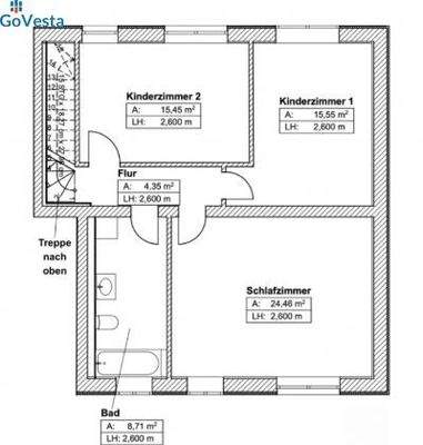 Grundriss Dachterrassen Wohnung L unten