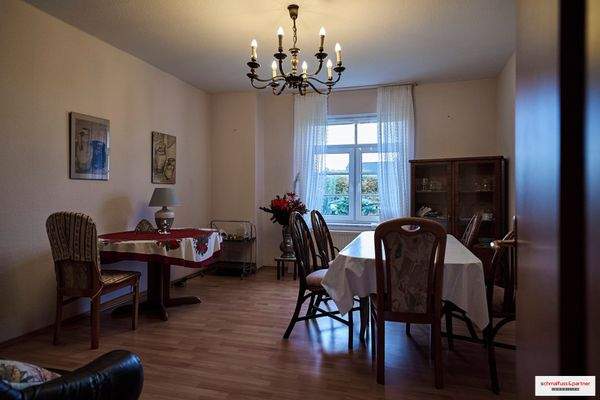 Im Frühstücksraum der Pension