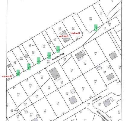 freie Grundstücke grün markiert