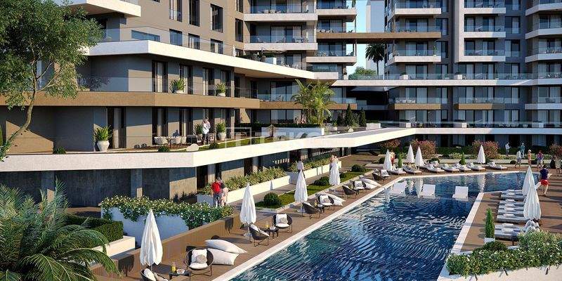 Sea-View Apartments in a Complex with Pools in İzmir Turkey
