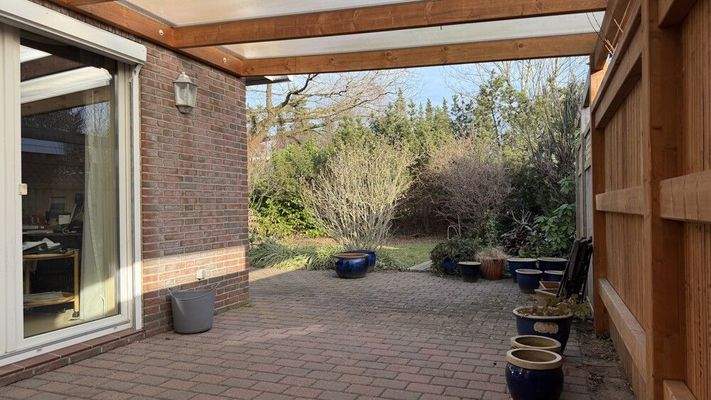 Die überdachte Terrasse