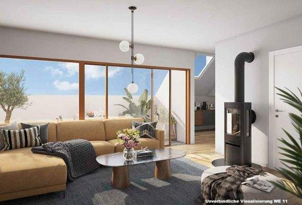 Wohnraum WE 11 (visualisiert)