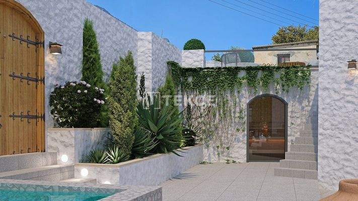 Traditional Stone Arch Villa with Sea View in Lapta