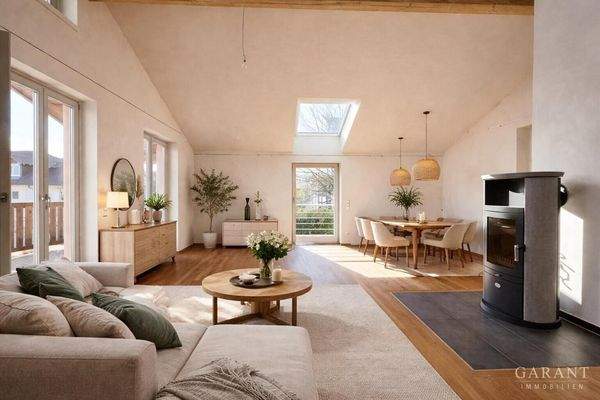 Wohnzimmer Ansicht KI