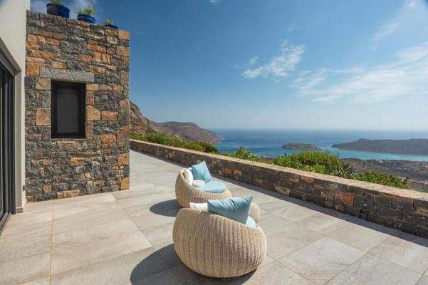 Kreta, Plaka Elounda: Wunderschöne Villa mit atemberaubendem Blick auf die Insel Spinalonga