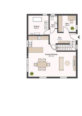 Grundriss vom Erdgeschoss