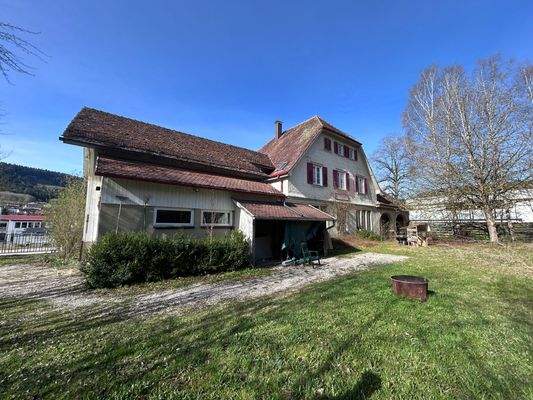 Rückseite mit Garten