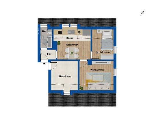 Grundriss Dachgeschosswohnung
