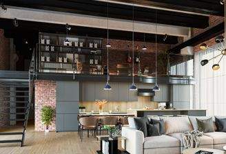 Loft-Halle Visualisierung