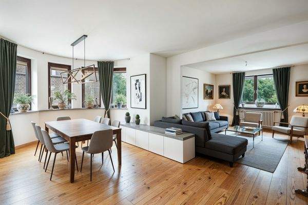 Esszimmer mit Erker - (KI generiert)