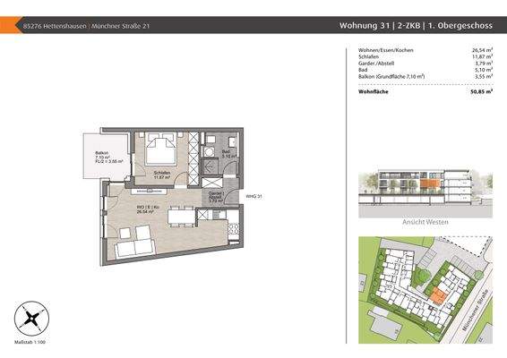 Grundriss Wohnung 31