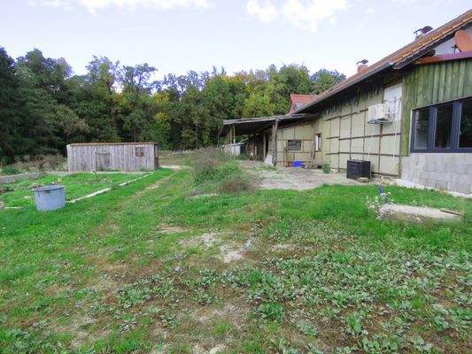 Westseite mit Zugang zum Haus 