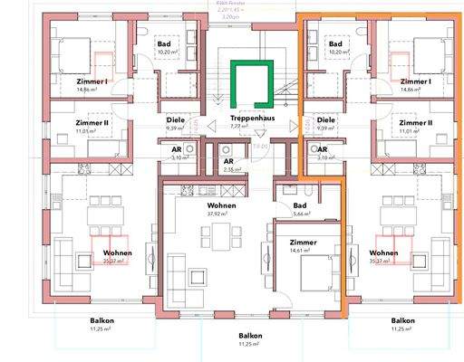Grundrissplan OG links