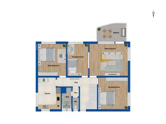 Grundriss Obergeschoss