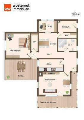 Grundriss Winkelbungalow