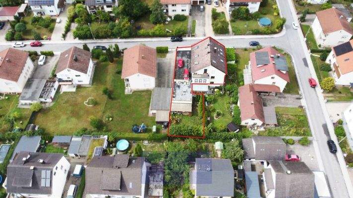 Luftaufnahme mit Abgrenzung