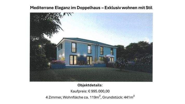 Mediterrane Eleganz im Doppelhaus 