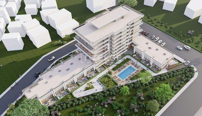 New Villas in a Complex with Rich Amenities in İzmir Karşıyaka