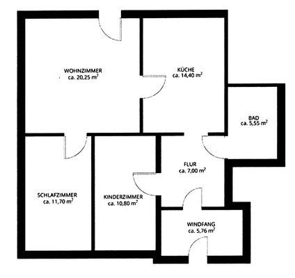 EG 3 Raum Wohnung