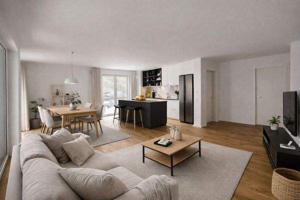 Weiteres Einrichtungsbeispiel des Wohn- Essbereiches 