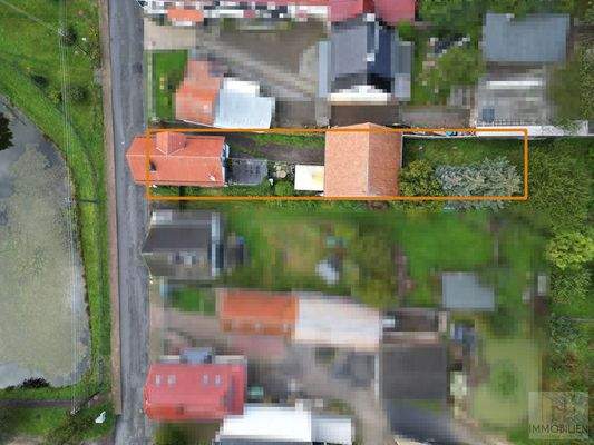 Grundstück aus der Vogelperspektive