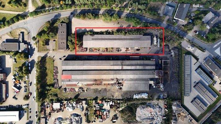 Vogelperspektive kleine Halle