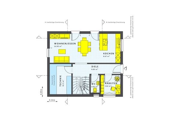 SUN 125 EG giebelseitiger Eingang