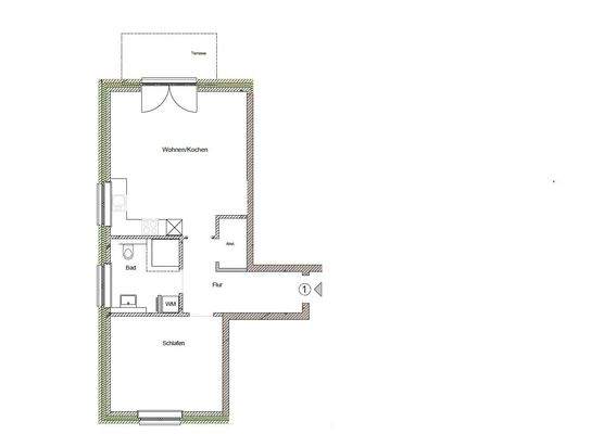 Kirchwerder Hausdeich 401 Grundriss EG links Wohnung 1