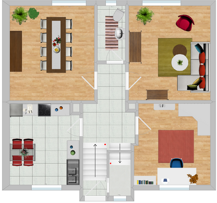 Haus B Grundriss Erdgeschoss