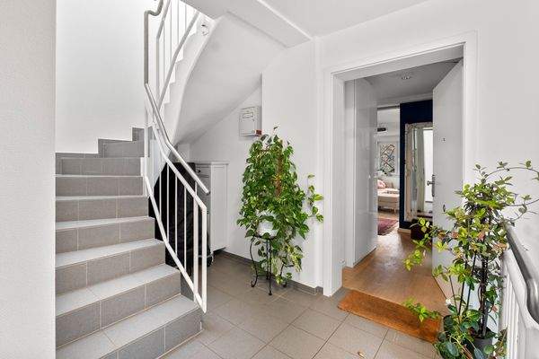 Eingang u. Treppenhauszugang nach oben.