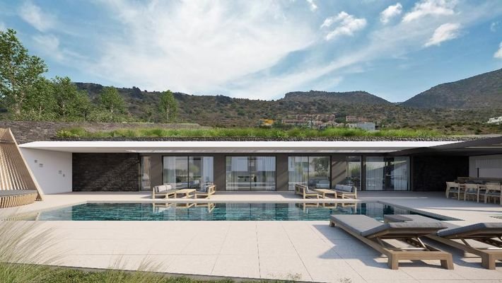 Kreta, Chersonisou: Moderne Luxusvilla mit atemberaubendem Meerblick zu verkaufen