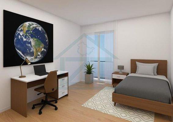Modern Schlafzimmer mit Home-Office-Ecke (2)