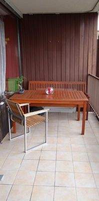 Balkon gemütliche Essecke