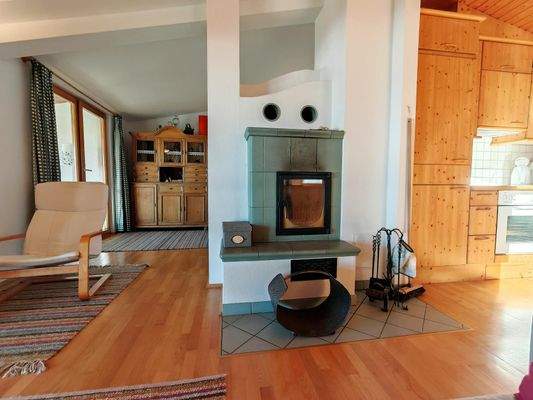 Kachelofen im Wohnbereich