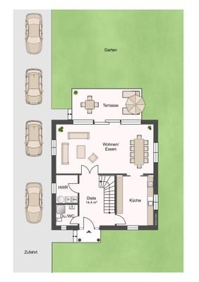 Schematischer Grundriss EG