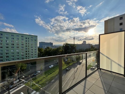 Blick vom Balkon