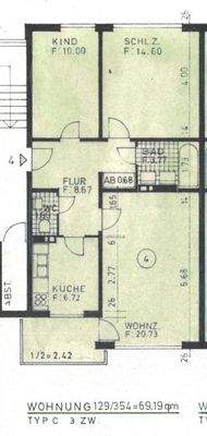 Grundriss der Wohnung