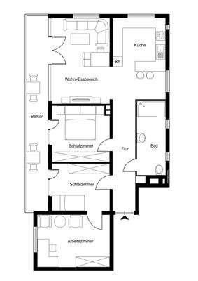 Grundriss ohne Maßstab