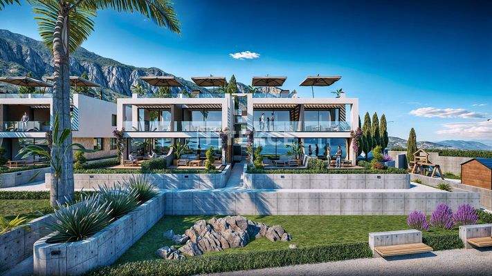 Sea and Mountain View Apartments in Lapta, North Cyprus