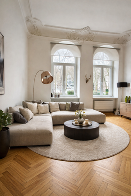 Wohnzimmer - Teilansicht - Aussicht zum Rathenaupark