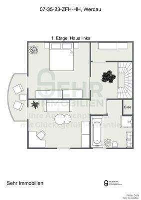 2D - 1. Etage, Haus links