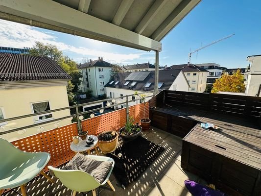 Blick vom Balkon