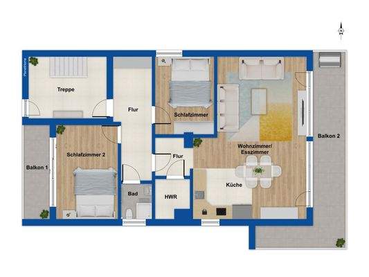 Grundriss 1.OG Haus 148